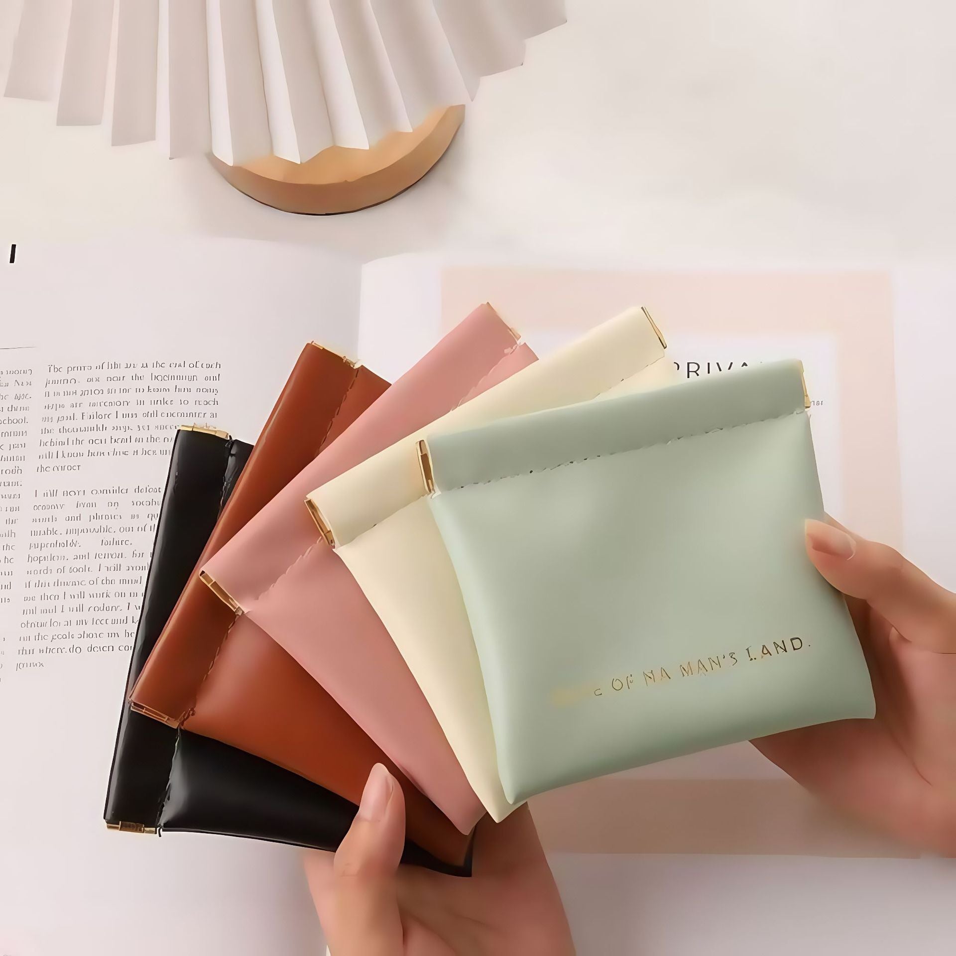 Black zip pouches in two sizes